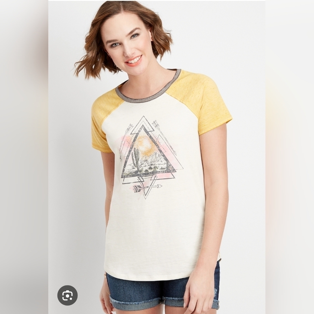 Maurice's Cactus Boho Scene Graphic Tee S